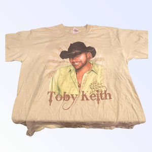 Toby Keith Americas Toughest Tour Graphic Print T-Shirt 00's Country Music VTG